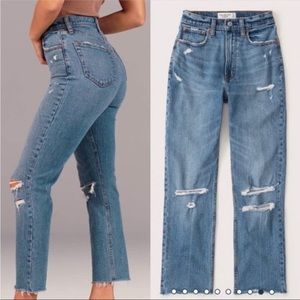 Abercrombie Ultra High Rise Ankle Straight Jean size 26/2R